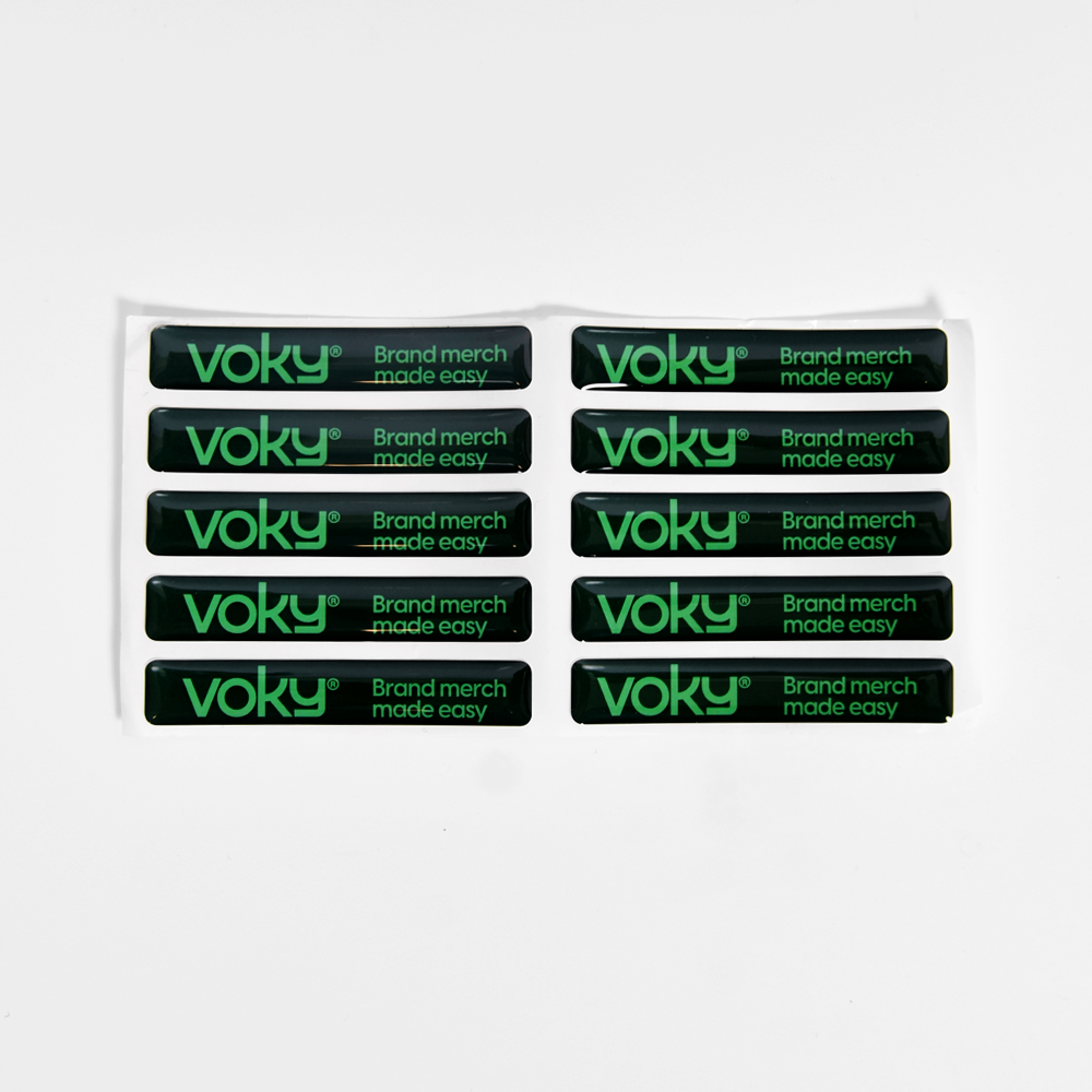 Epoxyklistermärken med doming – Ark