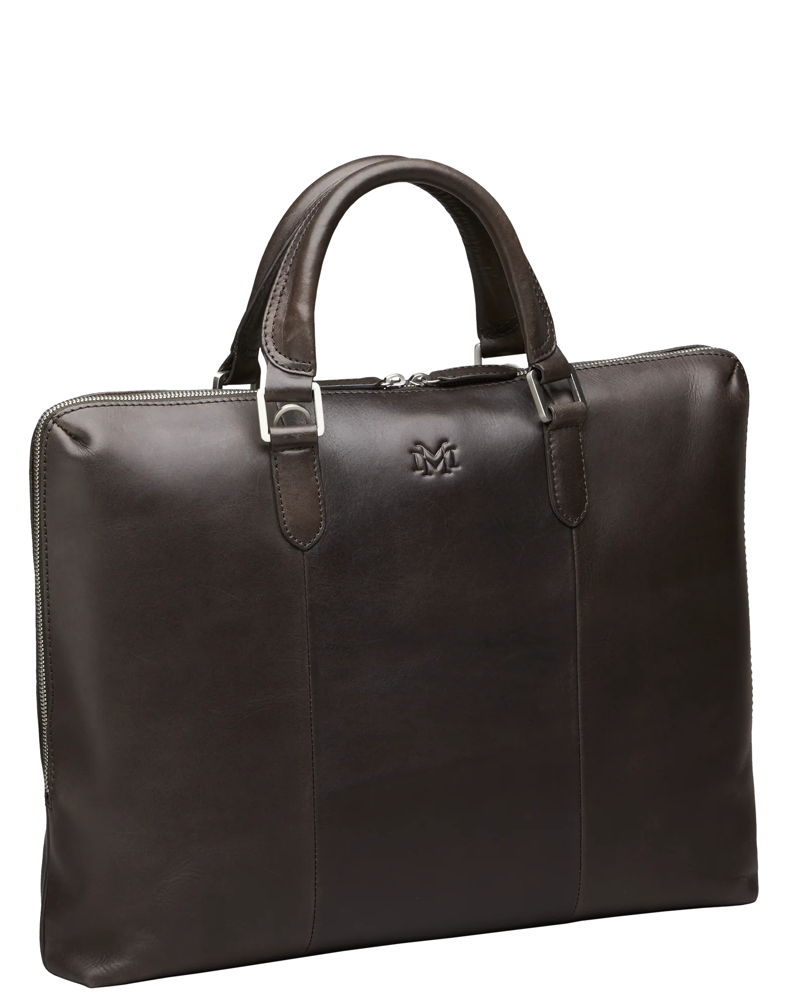 Luton Leather Briefcase Chocolate