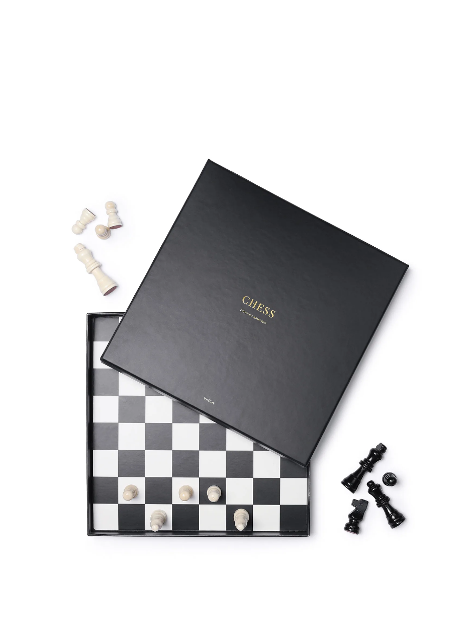 VINGA Chess coffee table game, black